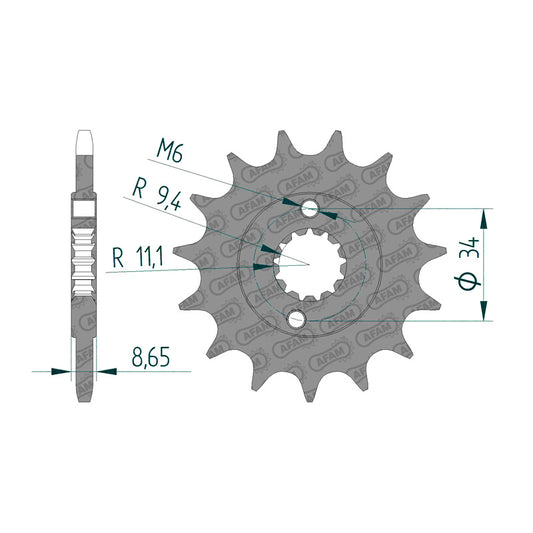 AFAM FRONT SPROCKET KTM 390 DUKE (2015) 73305-14 73305-14