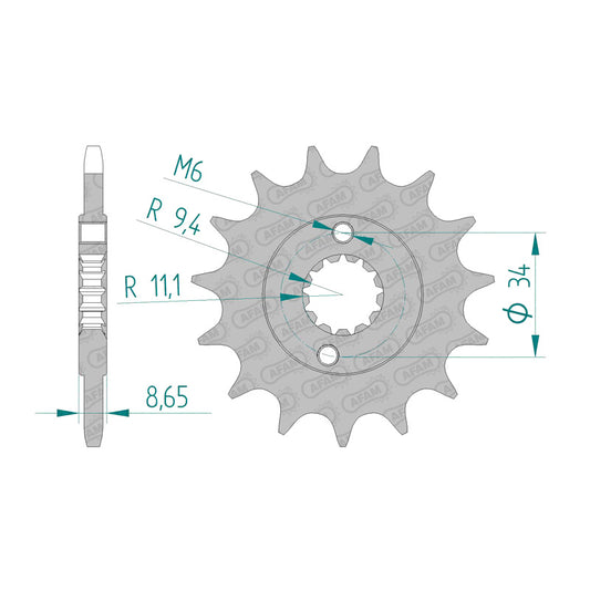 AFAM FRONT SPROCKET KTM 390 DUKE (2015) 73305-15 73305-15