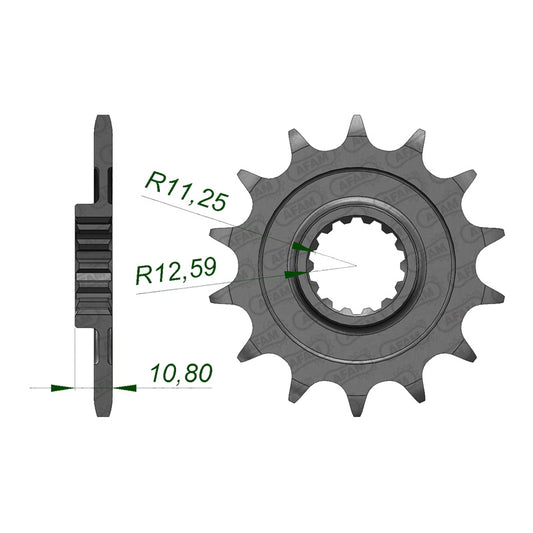 AFAM FR. SPROCKET APRILIA RXV/SXV 14T (37400-14). 37400-14