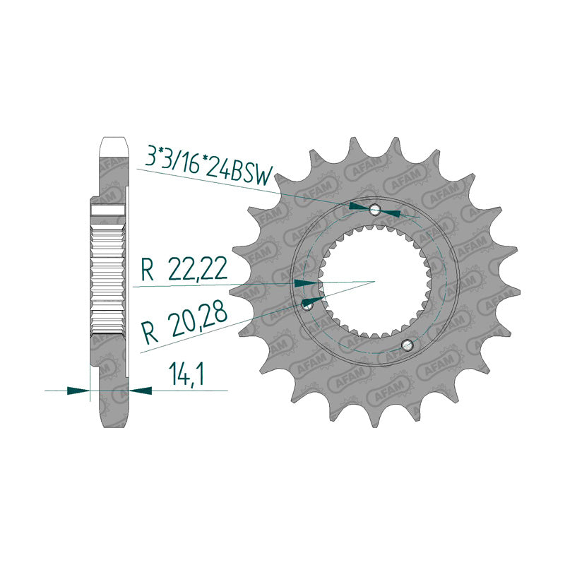 AFAM SPR. 21T 530 HARLEY 883/1200 SPORT 5 SPEED. 94602-21