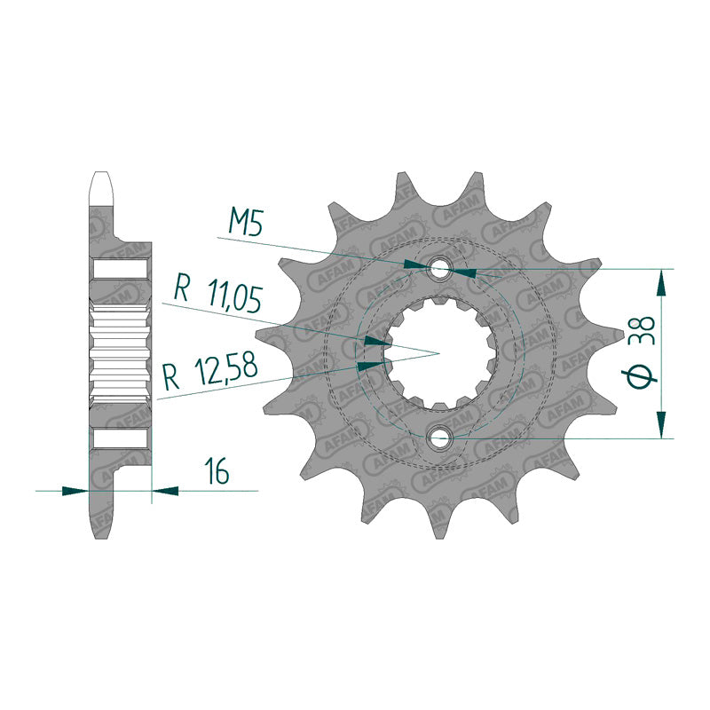 AFAM SPR.RR. DUCATI 449-1006-1A 14T (52604-14). 52604-14
