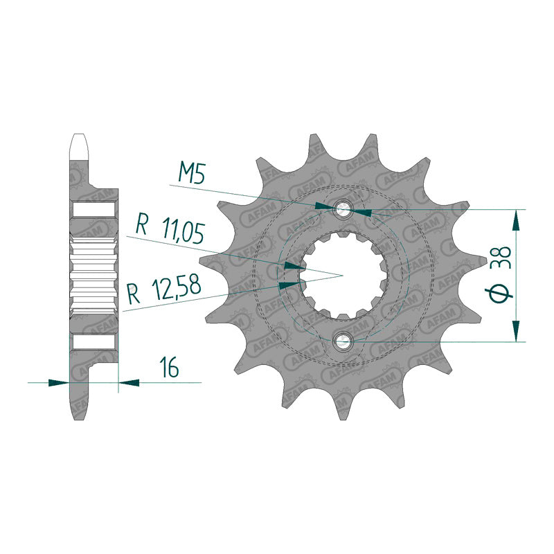 AFAM SPR.RR. DUCATI 449-1006-1A 15T (52604-15). 52604-15