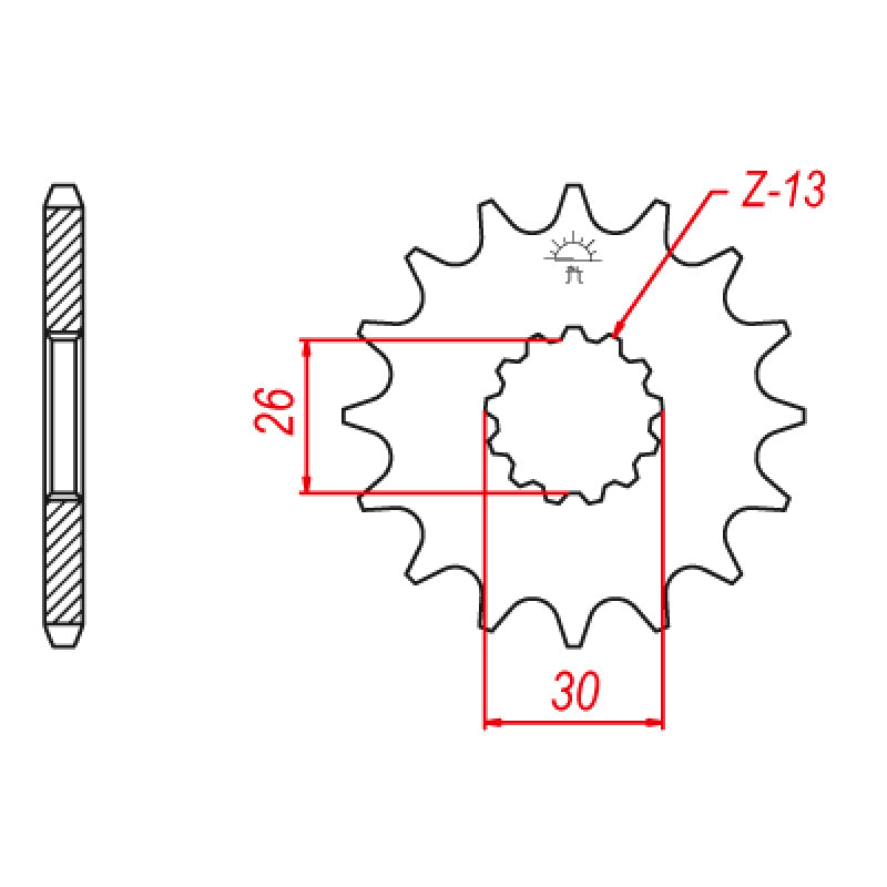ITL FRONT SPROCKET TRIUMPH (JTF1180-17) 110130