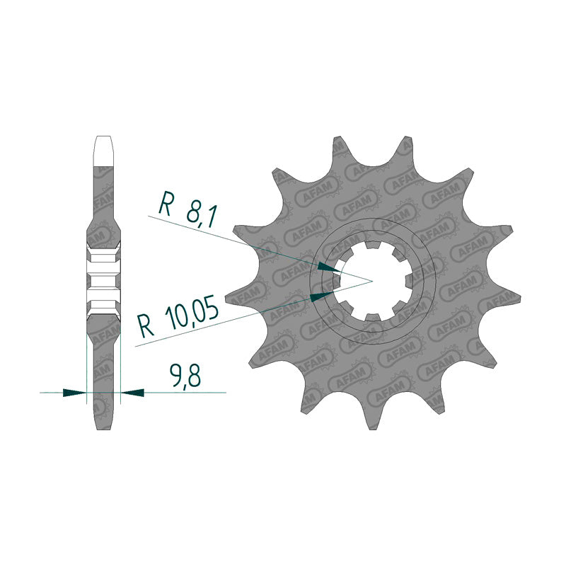 AFAM SPROCKET FR. HUSQ.CR125/250/390 77-82(64300-13) 64300-13