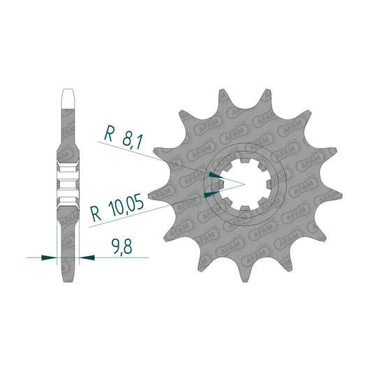AFAM SPROCKET FR. HUSQ.CR125/250/390 77-82(64300-12) 64300-12