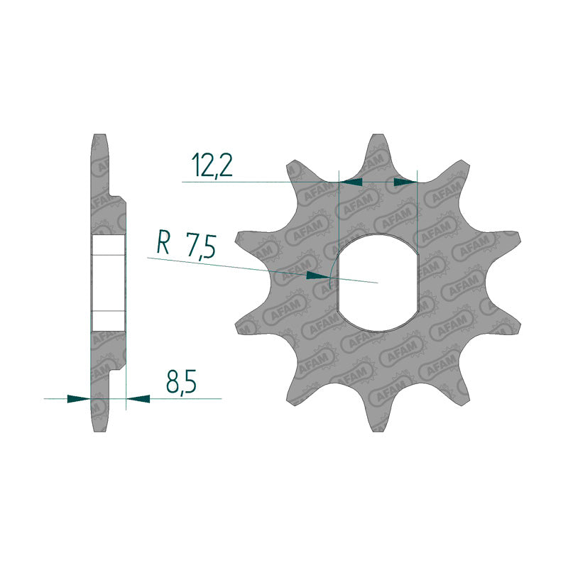 AFAM SPR.FR. KTM 50SX 11T 415 (94124-11). 94124-11