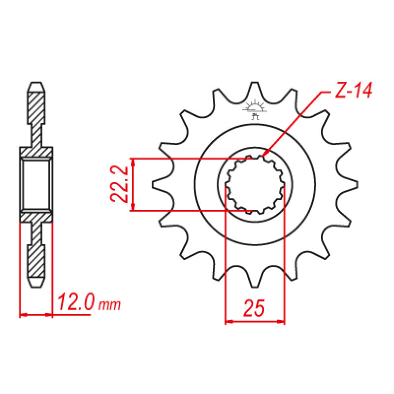 ITL SPR.12T 520P GAS GAS MOST MODELS 110190