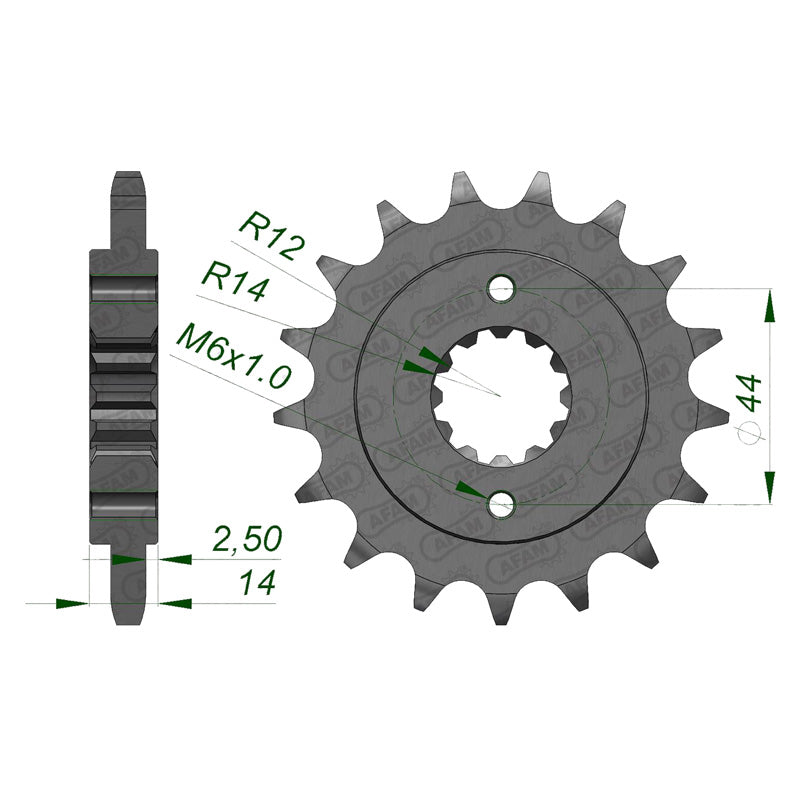 AFAM FR.SPR.VT750 98-06 17T 525. 20614-17