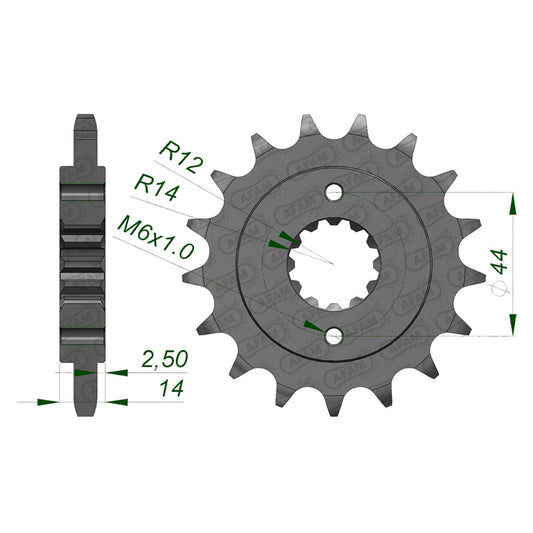 AFAM FR.SPR.VT750 98-06 17T 525. 20614-17