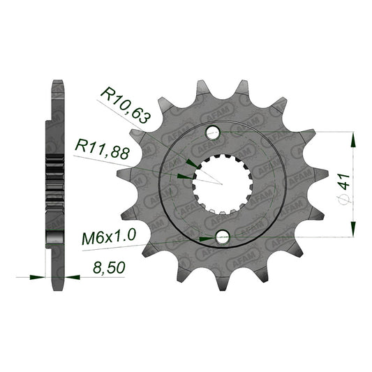 AFAM TRX400EX 00/04-XR400R 86/04 15T        (JTF-1322) 20314-15