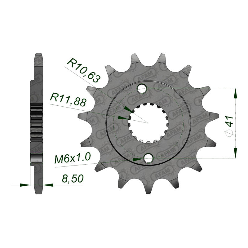 AFAM TRX400EX 00/04-XR400R 86/04 16T        (JTF-1322) 20314-16
