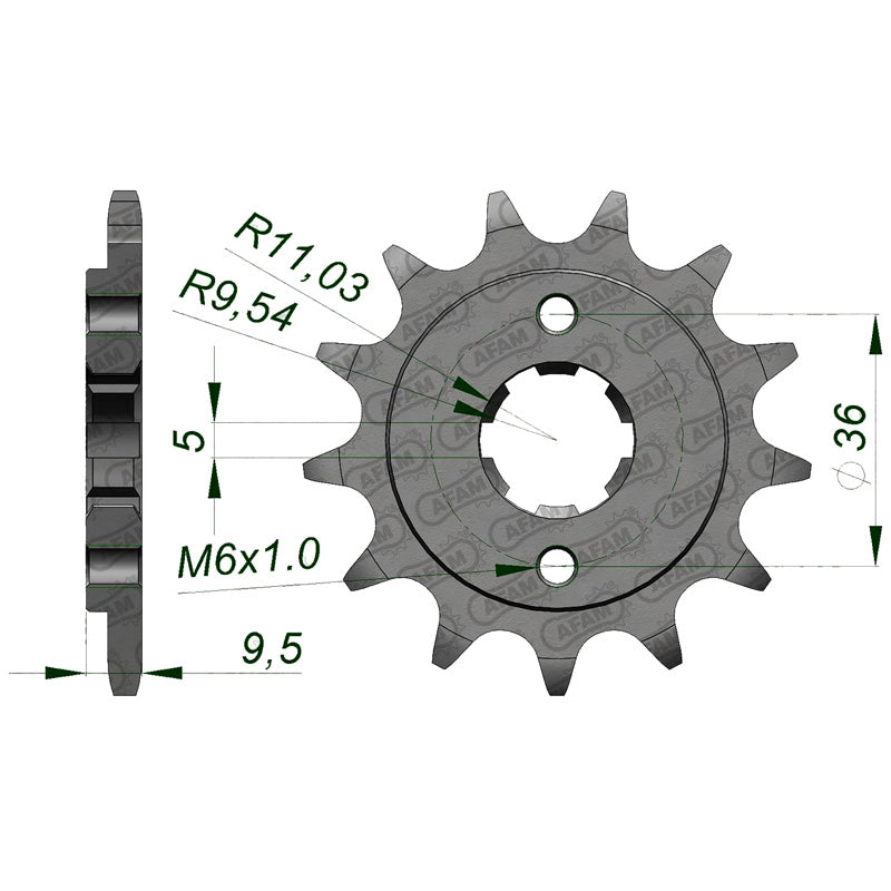 AFAM AFAM 14T CR250R 79/83-TRX250R 86/88     (JTF-337) 20308-14