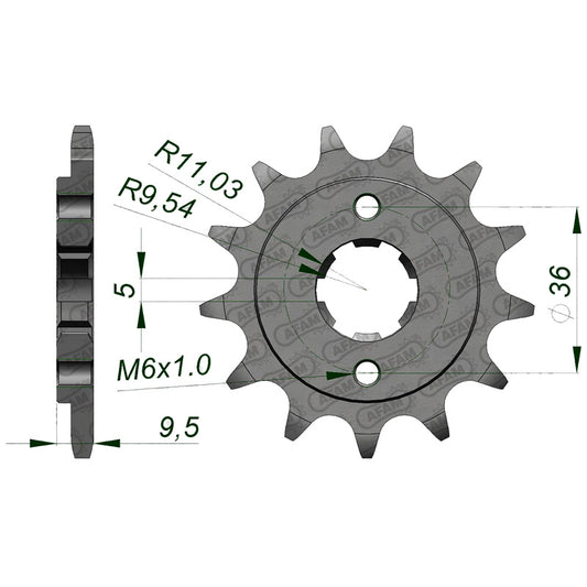 AFAM AFAM 14T CR250R 79/83-TRX250R 86/88     (JTF-337) 20308-14