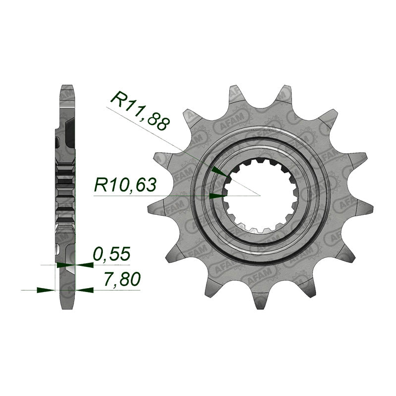 AFAM AFAM FR.13T 520 CRF250R 2018 20324 (JTF1344SC) 20324-13