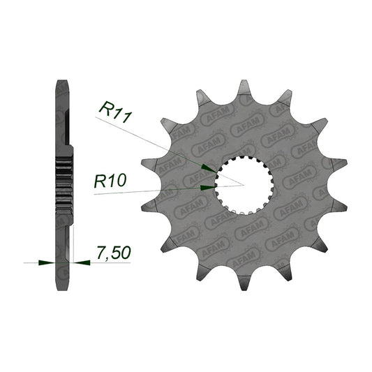 AFAM AFAM FR.14T 520 CRF250/CR125 04-07 20210. 20210-14