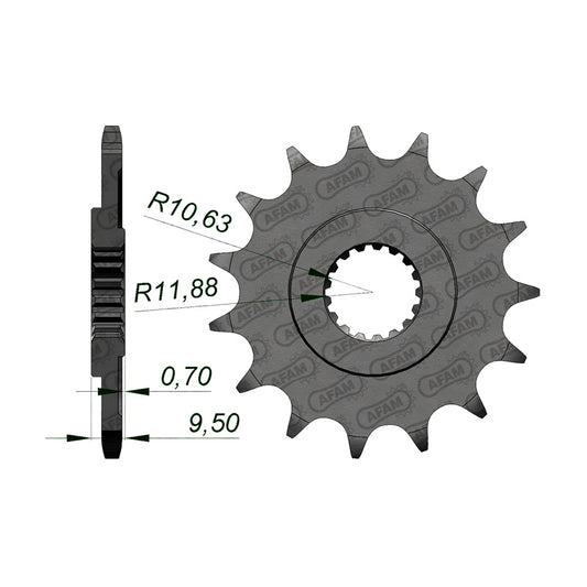 AFAM FR.SPR.CR250 88-07/CR500 88-01 16T      (JTF-284) 20311-16