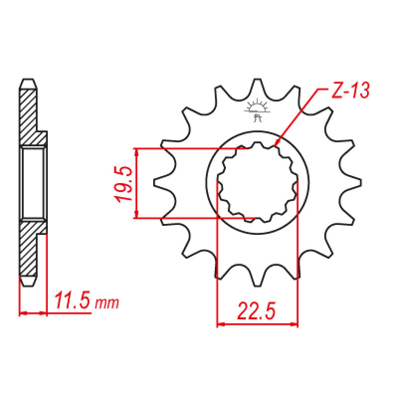ITL SP FR.14T 428P -44A00 DR/DRZ125 86-09 E409-14T 1105161
