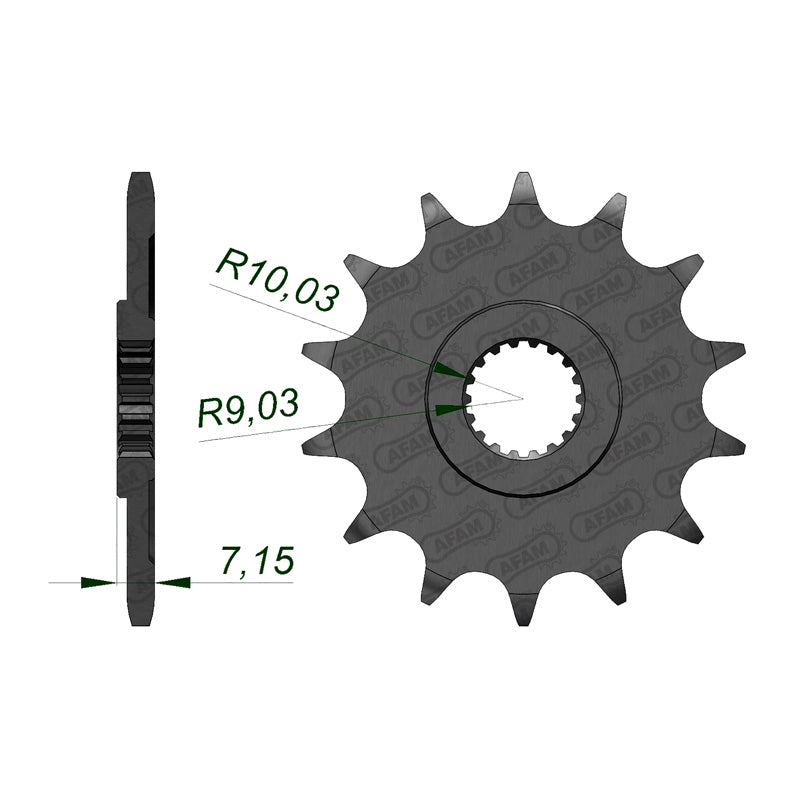 AFAM SPR.FR. RM125 80-07 12T (22203-12). 22203-12