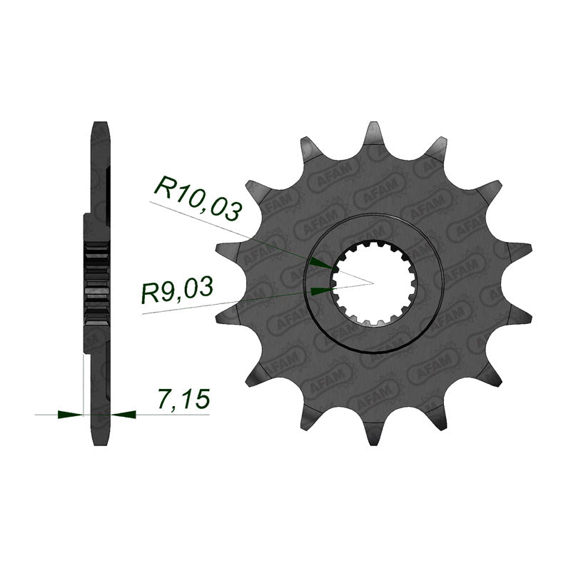 AFAM SPR.FR. RM125 80-07 14T (22203-14). 22203-14