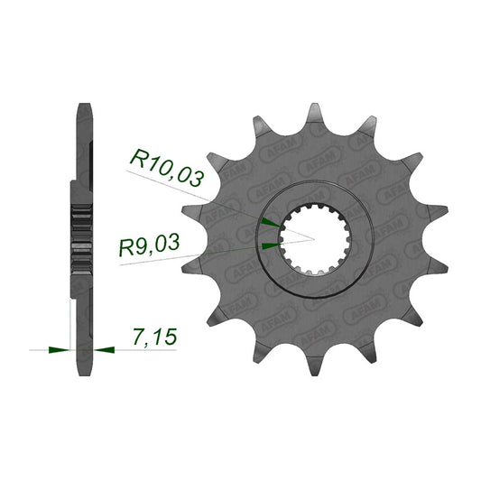 AFAM SPR.FR. RM125 80-07 13T (22203-13). 22203-13