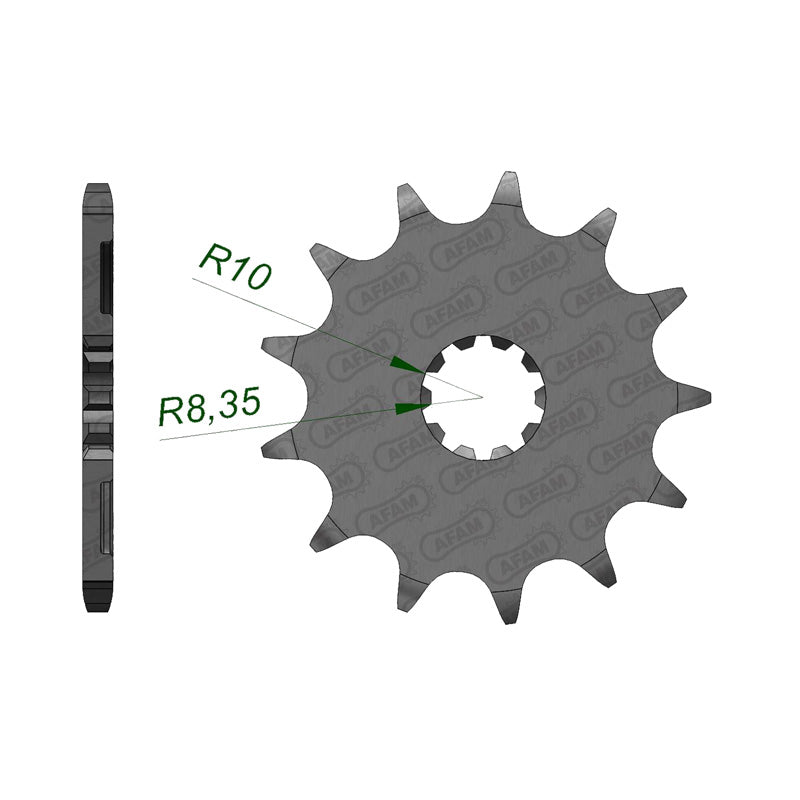 AFAM SPR.FR. RMZ250F/KX250F 04-06 13T (24304-13). 24304-13