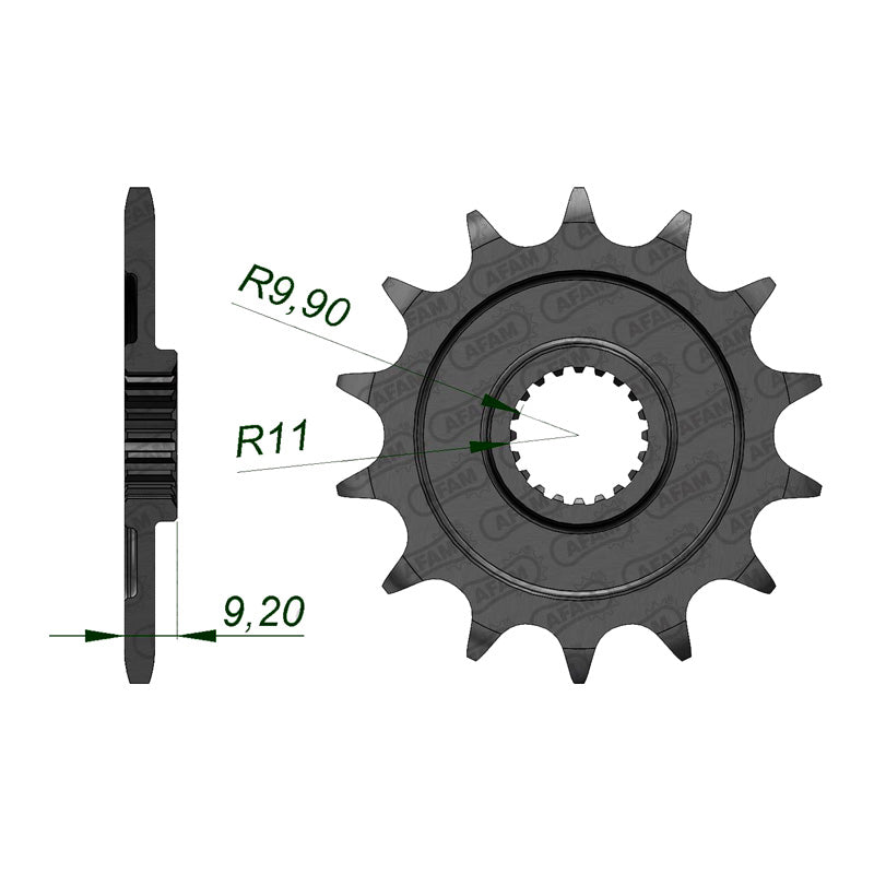 AFAM FR.SPR. KX250F 06-07 14T 520 (24305). 24305-14