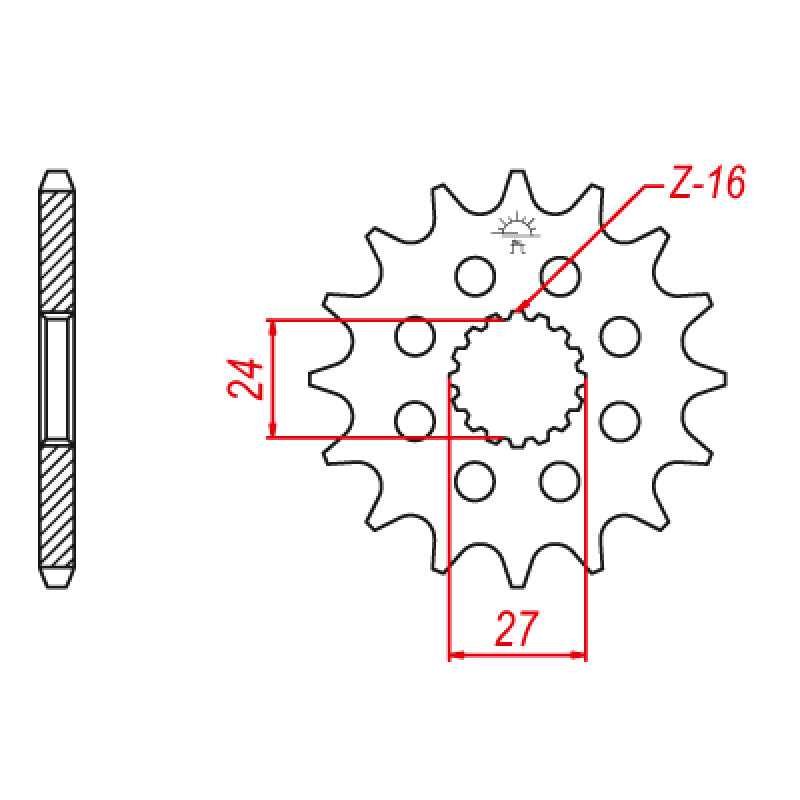 ITL FRONT SPROCKET SUZ GSXR1000R (09-14) (JTF423-17) 110567