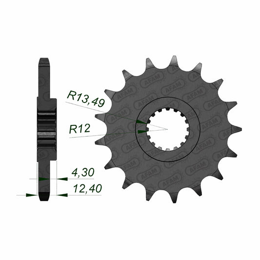 AFAM SPR.AV.15T 525P SUZUKI GSXR1000 2017(22801-15) 22801-15