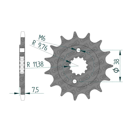AFAM AFAM AV 13T KFX/LTZ400/LTR450          (JTF-1401) 22405-13