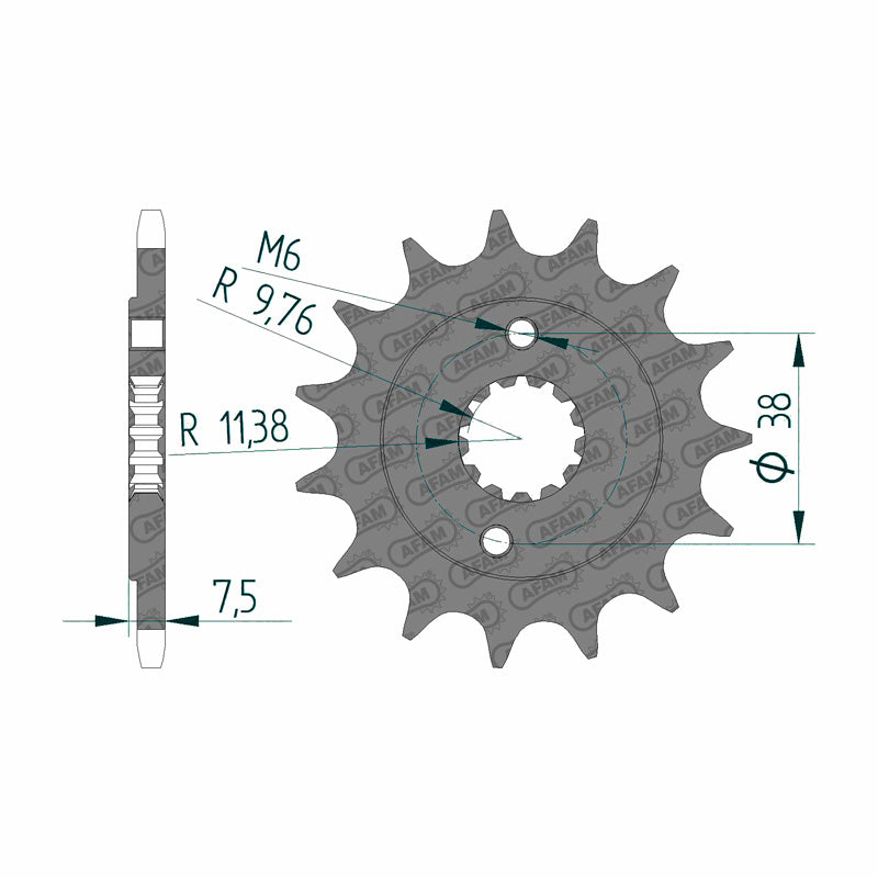 AFAM SP.FR 15T KFX/LTZ400 03-10LTR450 06-10 22405-15