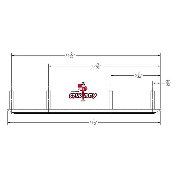 STUD BOY SHAPER BAR FOR AFTERMARKET SKIS 4.5" CAP-S2198-45