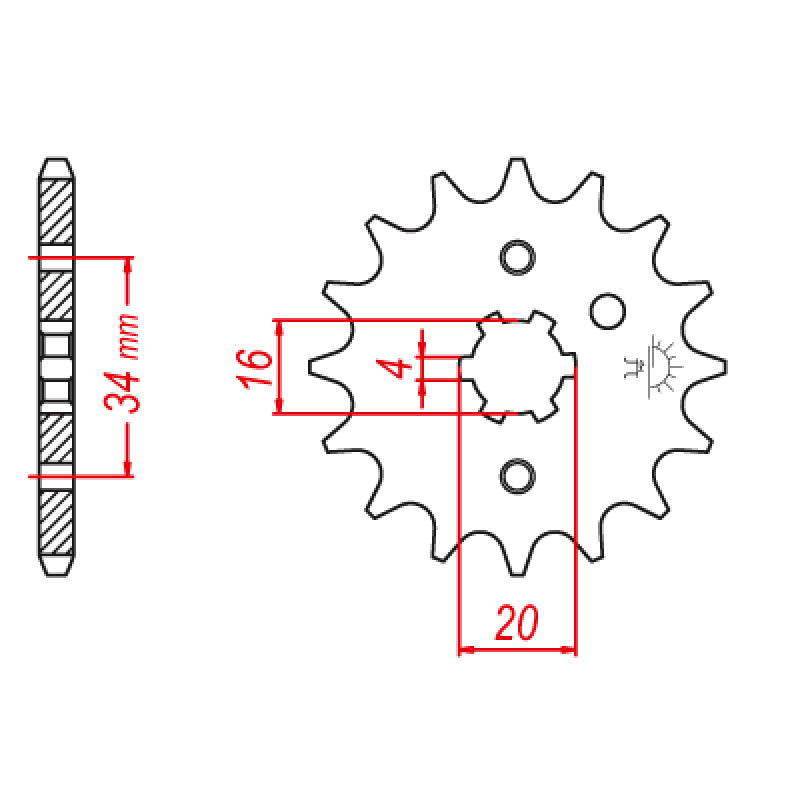 ITL SPR.FR.5HO-17461-50 15T  263/425-15T. 110638