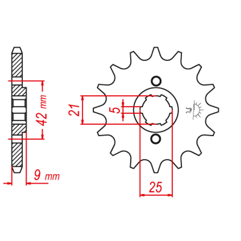 ITL SPR.FR.55V-17461-90 19T XT350 85-02  E576-19T 110643