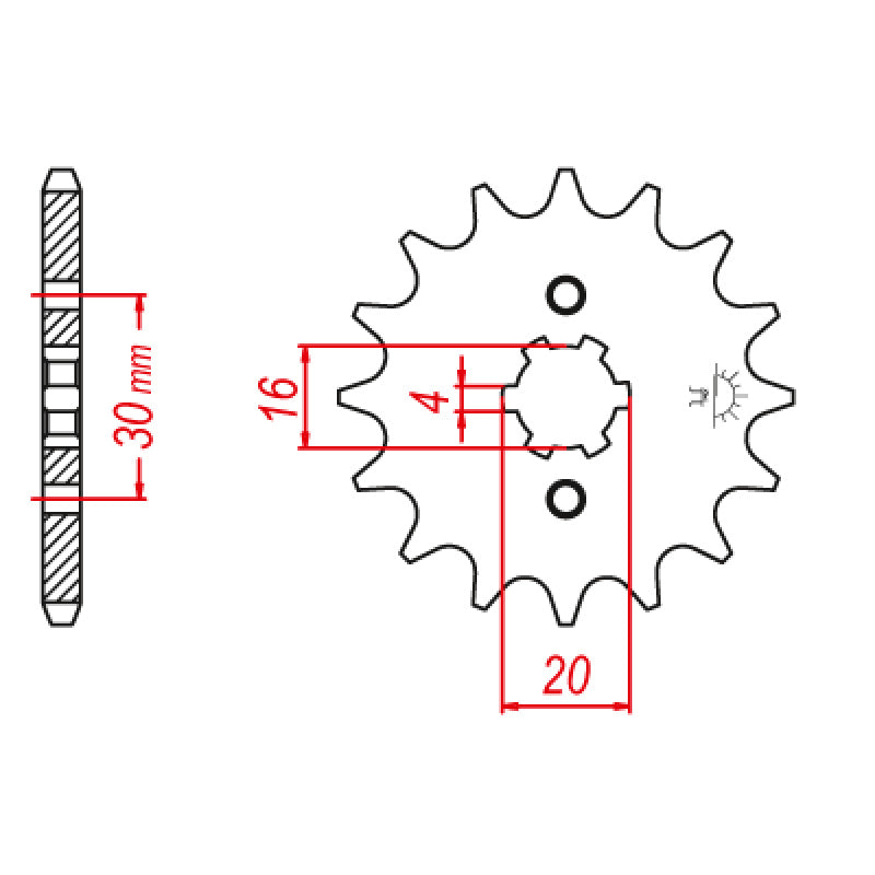 ITL SPR.FR 13T 428P YA TTR125L/LE 02-09     (JTF-548) 110664