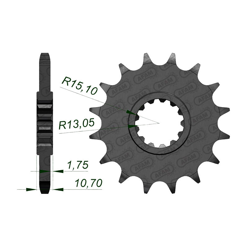 AFAM AFAM FR.15T 525P FZ8 10-12 (21607-15) 21607-15