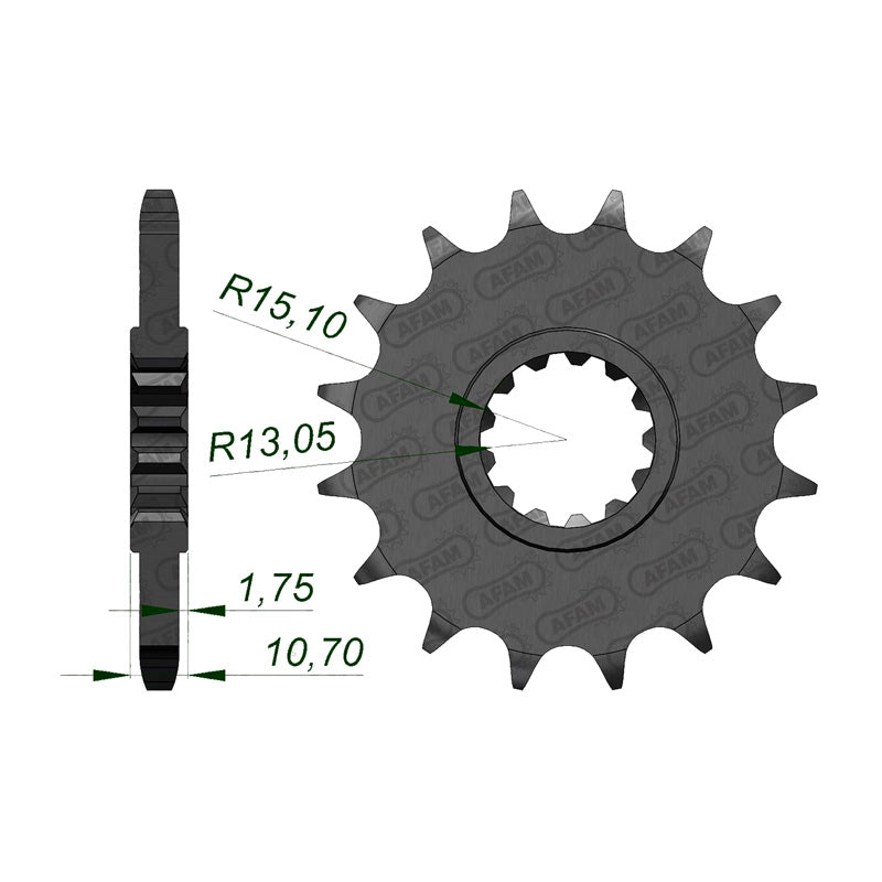 AFAM AFAM FR.16T 525P FZ8 10-12 (21607-16) 21607-16