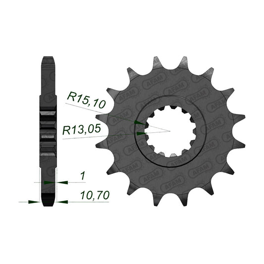 AFAM SPR.FR.YAM R1 98-06 15T 530 (21801-15). 21801-15