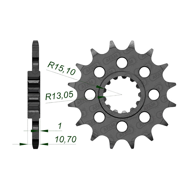 AFAM SPR YAMAHA 1000 R1 RACING 520 15T. 21804-15