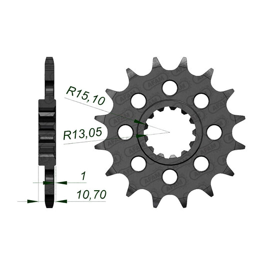 AFAM AFAM FR 14T 520 RACING YA.1000 R1. 21804-14