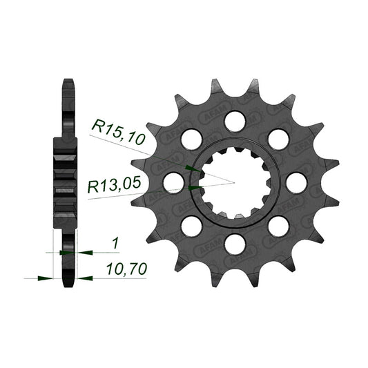 AFAM SP.AV.YA.1000 R1 RACING 520 16T. 21804-16