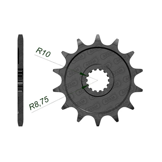 AFAM SPR.FR. YZ125 87-04 14T 520 (21203-14). 21203-14