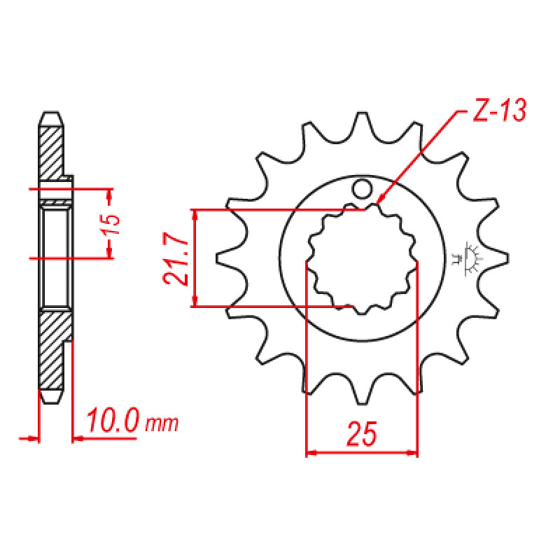 ITL SPR.FR.13144-062/1001 630P 15T (SPACER)   E521-15T 110708