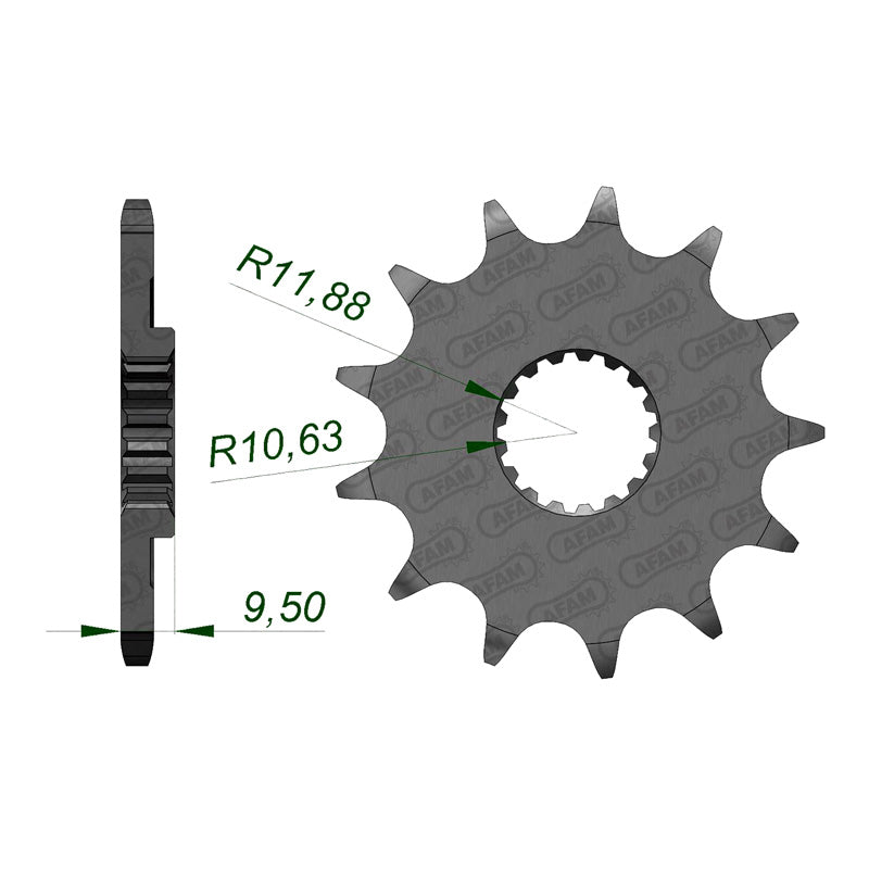 AFAM FRONT SPR. SUZ. RMX-Z450 10-11 13T 22406-13