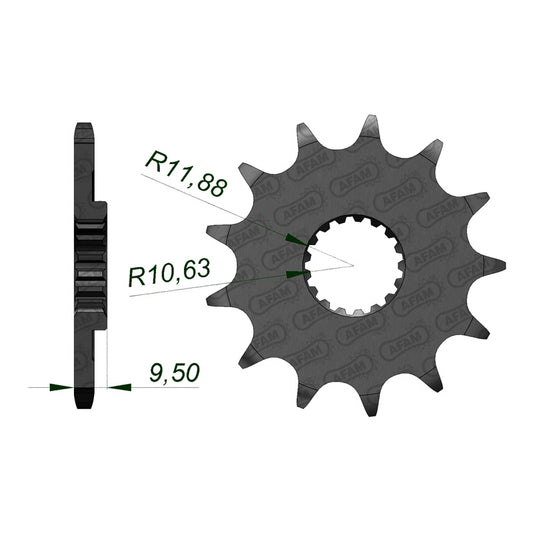AFAM FR.SPR. RM-Z450 05-07 14T 520 (22406). 22406-14