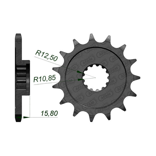 AFAM SP.FR 14T 525P ZX6RG2JKB1 99-06 24508-14T 24508-14