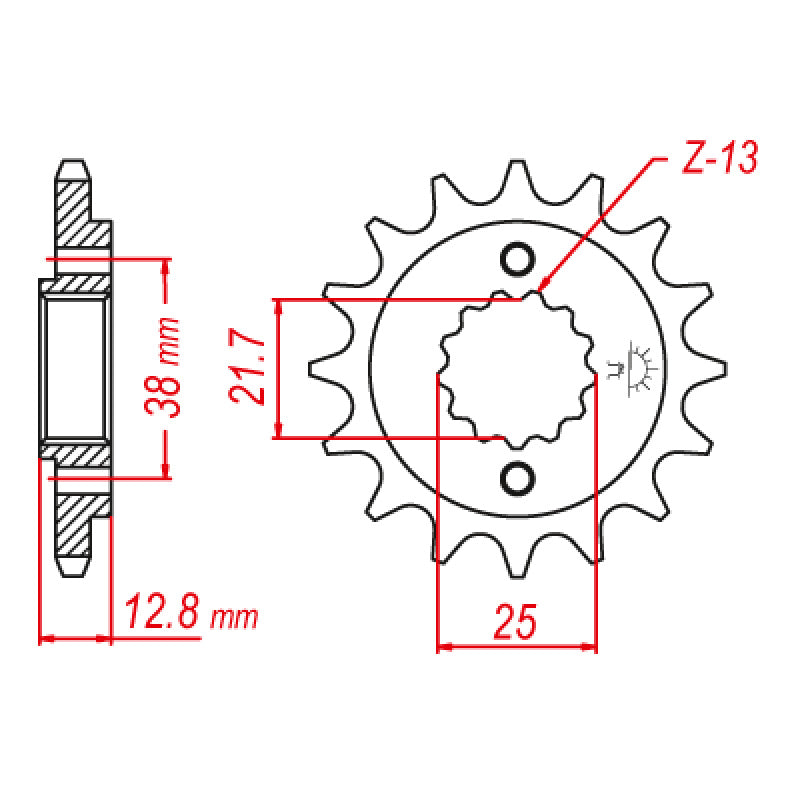 ITL SP.FR.15T 520P KLR650A/E 90-12     E511 13144-1253 110795