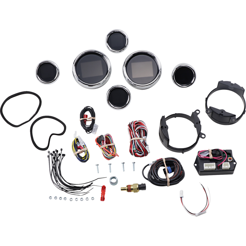 DAKOTA DIGITAL 99-03 FLHT SIX GAUGE CHR BEZEL MLX-8696