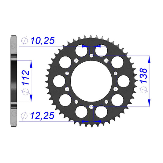 AFAM AFAM RR.40T 520 ALLOY CBR600/900/R6/R1 11509 11509-40