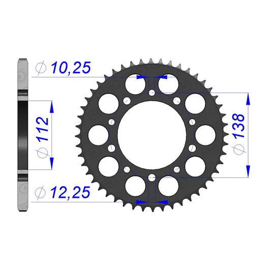 AFAM AFAM RR.41T 520 ALLOY CBR600/900/R6/R1 11509 11509-41