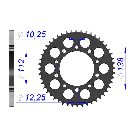 AFAM AFAM RR.42T 520 ALLOY CBR600/900/R6/R1 11509 11509-42
